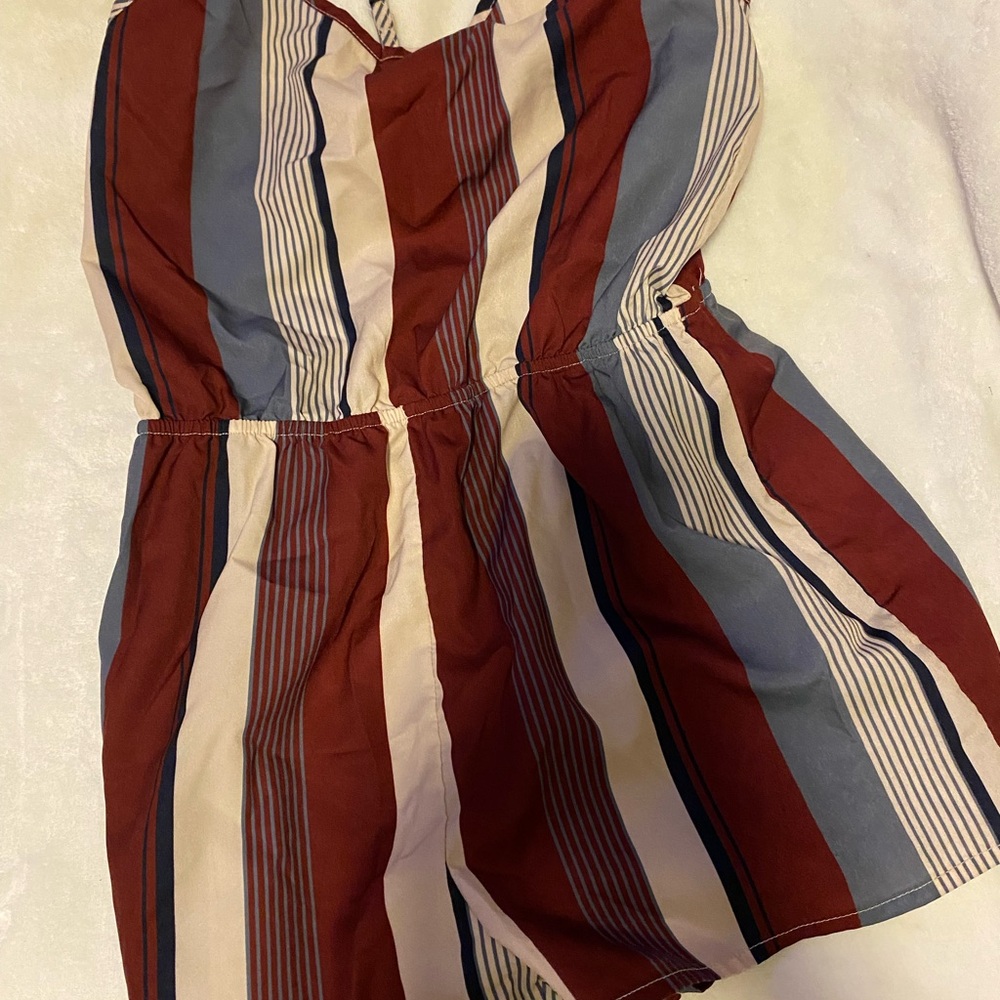 SHEIN Multicolor Striped Romper